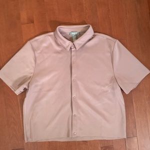 Cropped Dusty Rose Men's Button Up